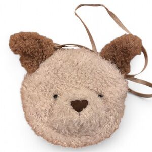 Jellycat little pup Dog plush Bag purse Cream and Brown